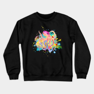 Octopus Splash of Color Crewneck Sweatshirt